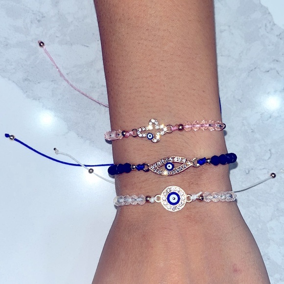 Evil Eye Bracelets 2 For $8 Colors & Styles Available in Pictures Above ❤️💜💙💚 - Picture 2 of 3